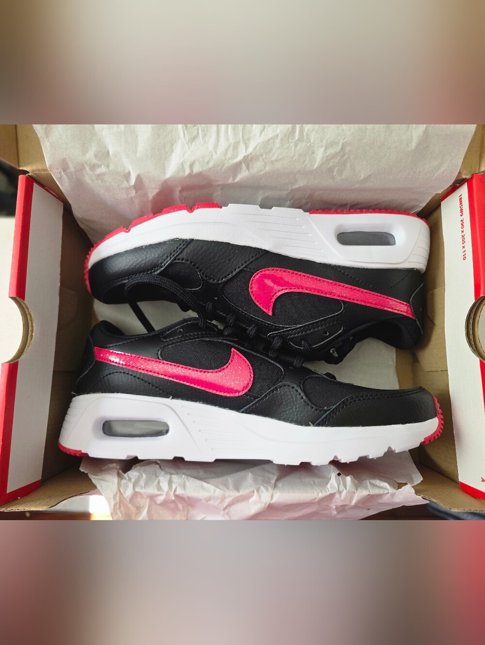NIB Nike Air Max SC SE Black Very Berry Pink Sneaker Youth 6.5 / Womens 8